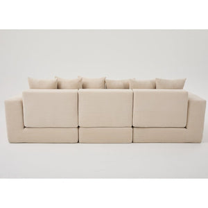 English Elm [new Arrived] Corduroy Modular Sectional Converts 10 Ways Floor Sleeper Lounge Living Room Beige W2108S00147