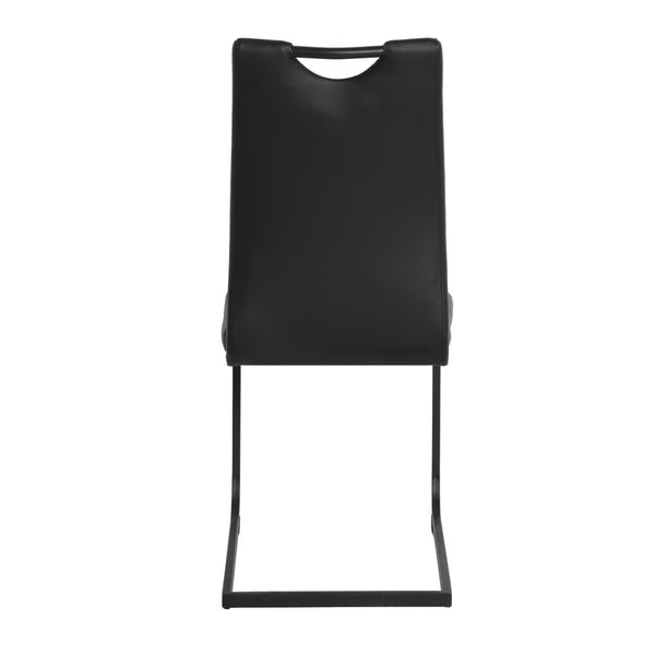 English Elm Modern Pu Leather Dining Chairs Set of 4 with Ergonomic Back and Sleek Metal Legs W210P478051