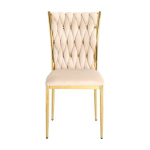 English Elm Modern Velvet Dining Chairs Set of 2 with Gold Legs Curved Back Glam Seating W210P491088