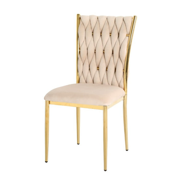 English Elm Modern Velvet Dining Chairs Set of 2 with Gold Legs Curved Back Glam Seating W210P491088
