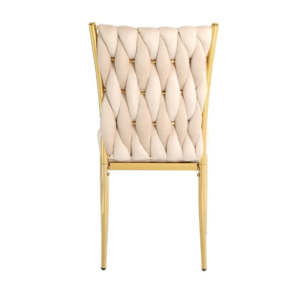English Elm Modern Velvet Dining Chairs Set of 2 with Gold Legs Curved Back Glam Seating W210P491088