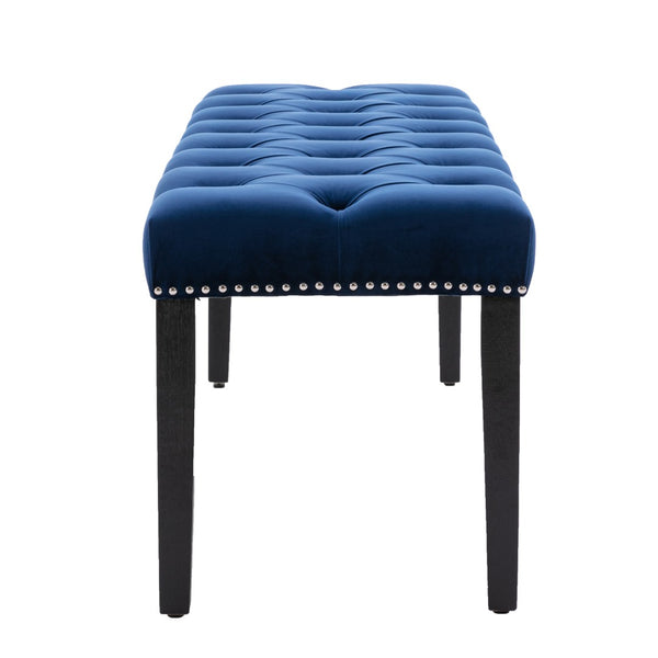 English Elm Heng Ming Velvet Button Tufted Upholstered Bench for Bedroom Entryway or Dining Room W212P448954