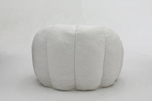 English Elm Sofa Bean Bag Chair Faux Fur Memory Foam Oversized Lounge Seat for Game Bedroom White W2200P239876