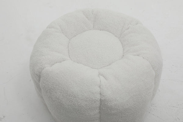 English Elm Sofa Bean Bag Chair Faux Fur Memory Foam Oversized Lounge Seat for Game Bedroom White W2200P239876