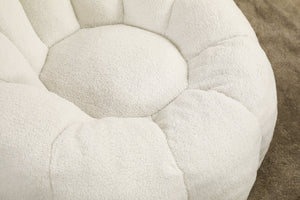 English Elm Sofa Bean Bag Chair Faux Fur Memory Foam Oversized Lounge Seat for Game Bedroom White W2200P239876