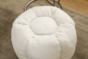 English Elm Sofa Bean Bag Chair Faux Fur Memory Foam Oversized Lounge Seat for Game Bedroom White W2200P239876