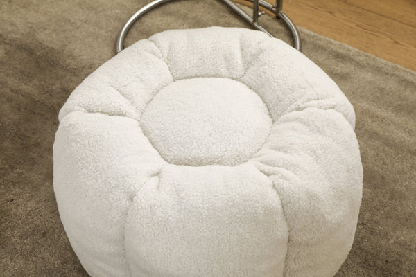 English Elm Sofa Bean Bag Chair Faux Fur Memory Foam Oversized Lounge Seat for Game Bedroom White W2200P239876
