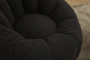 English Elm Sofa Bean Bag Chair Faux Fur Memory Foam Oversized Lounge Seat for Game Bedroom Dark Gray W2200P239877