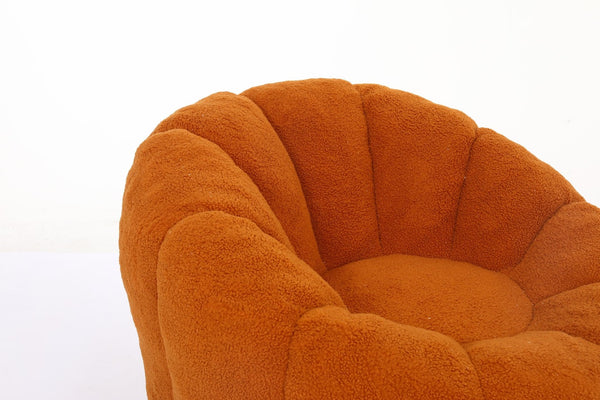 English Elm Sofa Bean Bag Chair Faux Fur Memory Foam Oversized Lounge Seat for Game Bedroom Yellow W2200P302151