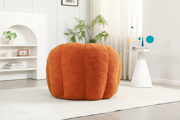 English Elm Sofa Bean Bag Chair Faux Fur Memory Foam Oversized Lounge Seat for Game Bedroom Yellow W2200P302151
