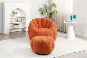 English Elm Sofa Bean Bag Chair Faux Fur Memory Foam Oversized Lounge Seat for Game Bedroom Yellow W2200P302151
