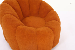English Elm Sofa Bean Bag Chair Faux Fur Memory Foam Oversized Lounge Seat for Game Bedroom Yellow W2200P302151