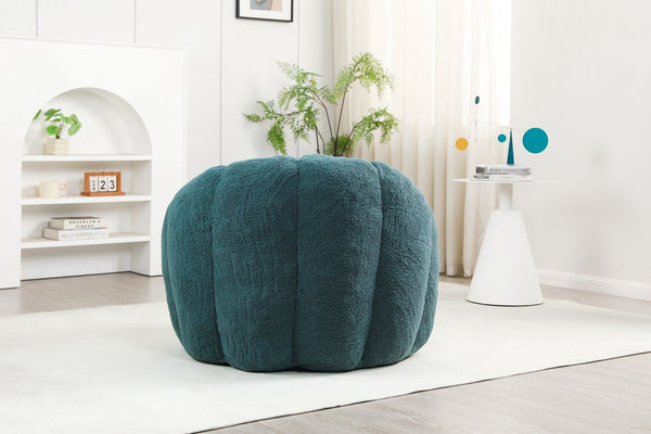 English Elm Sofa Bean Bag Chair Faux Fur Memory Foam Oversized Lounge Seat for Game Bedroom Green W2200P302155