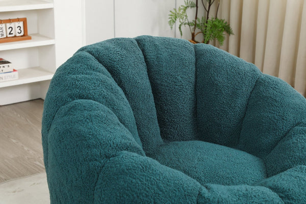 English Elm Sofa Bean Bag Chair Faux Fur Memory Foam Oversized Lounge Seat for Game Bedroom Green W2200P302155