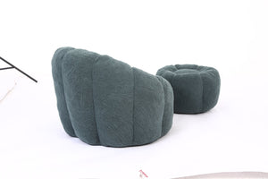 English Elm Sofa Bean Bag Chair Faux Fur Memory Foam Oversized Lounge Seat for Game Bedroom Green W2200P302155
