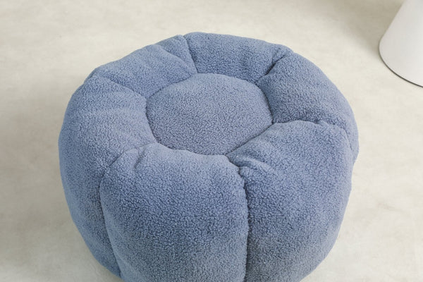English Elm Sofa Bean Bag Chair Faux Fur Memory Foam Oversized Lounge Seat for Game Bedroom Light Blue W2200P302157