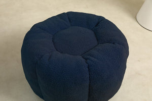 English Elm Sofa Bean Bag Chair Faux Fur Memory Foam Oversized Lounge Seat for Game Bedroom Dark Blue W2200P302161