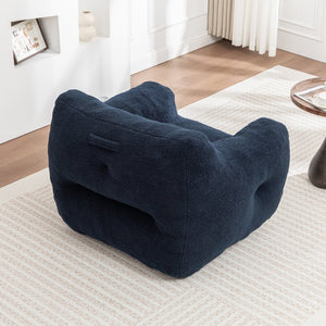 English Elm Bean Bag Chair with Armrests Memory Foam Filled Lounge Seat for Adults Living Room W2200P516648