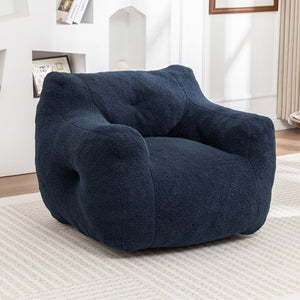 English Elm Bean Bag Chair with Armrests Memory Foam Filled Lounge Seat for Adults Living Room W2200P516648