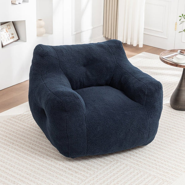 English Elm Bean Bag Chair with Armrests Memory Foam Filled Lounge Seat for Adults Living Room W2200P516648