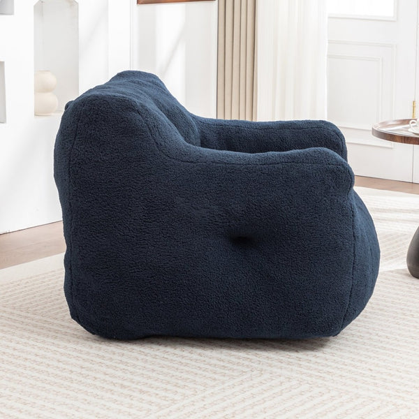 English Elm Bean Bag Chair with Armrests Memory Foam Filled Lounge Seat for Adults Living Room W2200P516648