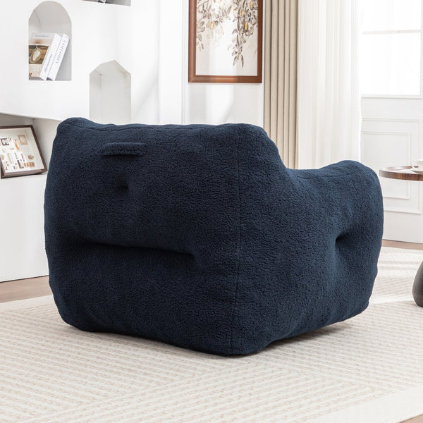 English Elm Bean Bag Chair with Armrests Memory Foam Filled Lounge Seat for Adults Living Room W2200P516648