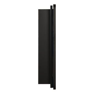 English Elm Black Matte Iron Medicine Cabinet Recessed or Wall Mount Mirror with Tempered Shelves W2203P176579
