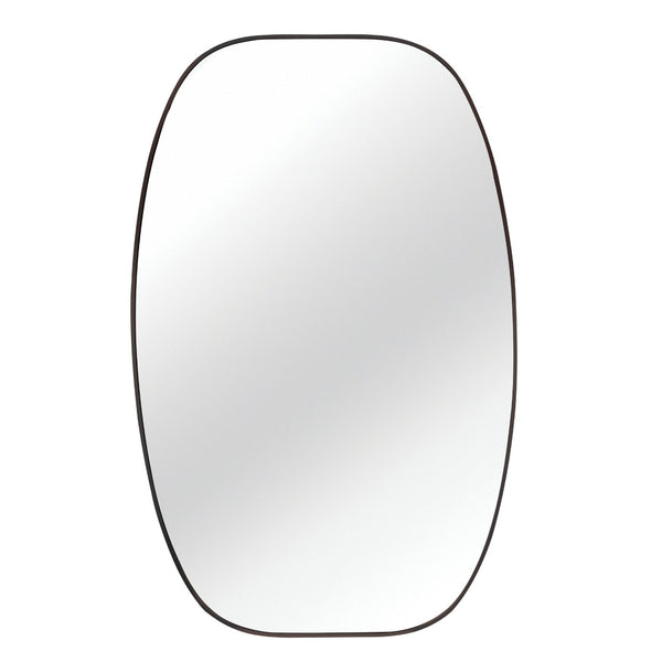 English Elm 30x48 Matte Metal Framed Oblong Wall Mirror with Hd Glass for Bathroom or Entryway Black W2203P480047