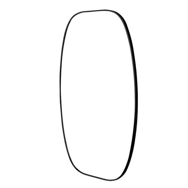 English Elm 30x48 Matte Metal Framed Oblong Wall Mirror with Hd Glass for Bathroom or Entryway Black W2203P480047