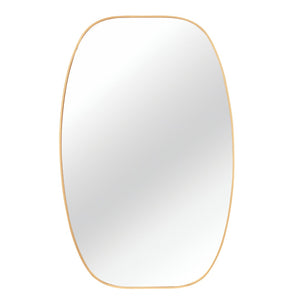 English Elm 30x48 Matte Metal Framed Oblong Wall Mirror with Hd Glass for Bathroom or Entryway Gold W2203P480048
