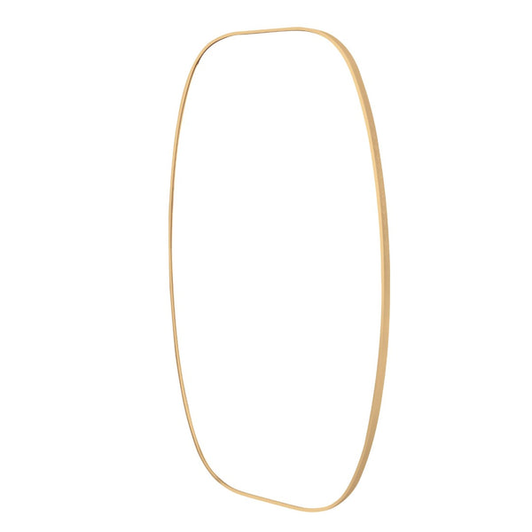 English Elm 30x48 Matte Metal Framed Oblong Wall Mirror with Hd Glass for Bathroom or Entryway Gold W2203P480048