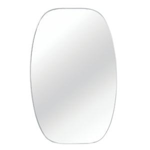 English Elm 30x48 Matte Metal Framed Oblong Wall Mirror with Hd Glass for Bathroom or Entryway Silver W2203P480058