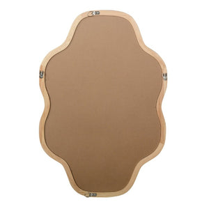 English Elm Natural Solid Wood Cloud Silhouette Wall Mirror Rustic Farmhouse Bohemian Accent Piece Natural Wood W2203P523308