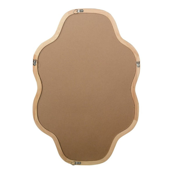 English Elm Natural Solid Wood Cloud Silhouette Wall Mirror Rustic Farmhouse Bohemian Accent Piece Natural Wood W2203P523308