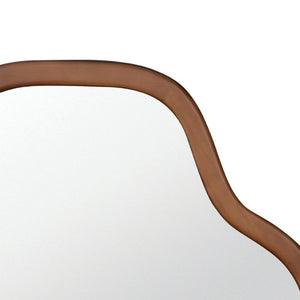 English Elm Natural Solid Wood Cloud Silhouette Wall Mirror Rustic Farmhouse Bohemian Accent Piece Black + Dark Walnut W2203P523324