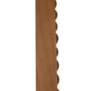 English Elm Natural Wood Beaded Round Wall Mirror Handcrafted Solid Frame Farmhouse Bathroom Entryway Black + Dark Walnut W2203P524932