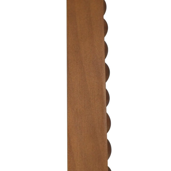 English Elm Natural Wood Beaded Round Wall Mirror Handcrafted Solid Frame Farmhouse Bathroom Entryway Black + Dark Walnut W2203P524932