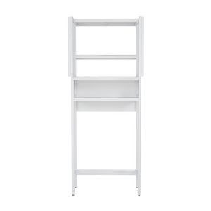 English Elm Toilet Organizer Bamboo Over Tank Cabinet with Louvered Doors for Bathroom Storage W2207P308769