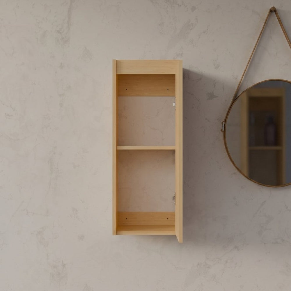 English Elm Bamboo Wall Mount Cabinet with Soft Close Doors for Bathroom or Entryway Storage W2207P374664