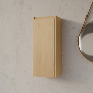 English Elm Bamboo Wall Mount Cabinet with Soft Close Doors for Bathroom or Entryway Storage W2207P374664