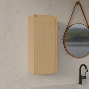 English Elm Bamboo Wall Mount Cabinet with Soft Close Doors for Bathroom or Entryway Storage W2207P374664