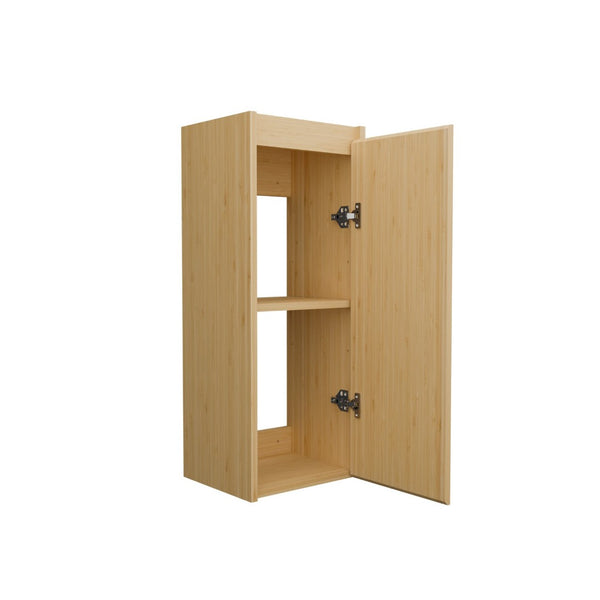 English Elm Bamboo Wall Mount Cabinet with Soft Close Doors for Bathroom or Entryway Storage W2207P374664