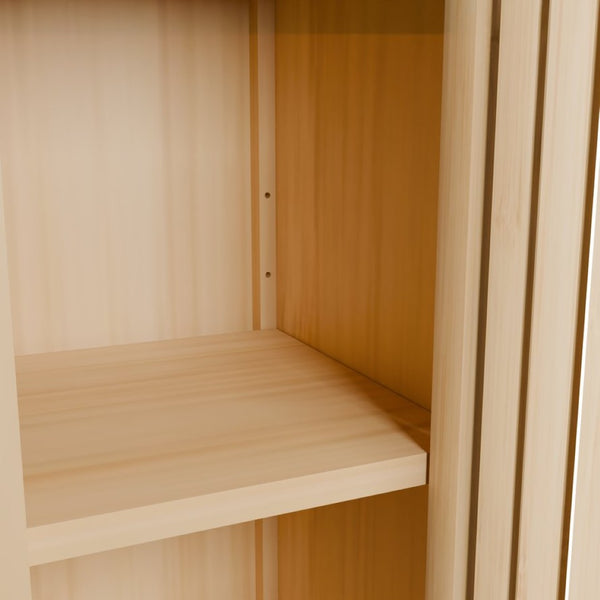 English Elm Natural Bamboo Slim Tower Cabinet for Bathroom Hallway Vertical Storage Organization W2207P374665
