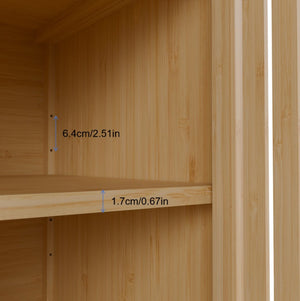 English Elm Bamboo Freestanding Wardrobe Rack with Drawers and Shelves for Bedroom Storage W2207P503759