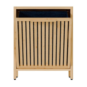 English Elm Dirty Clothes Bamboo Laundry Basket Round Woven Natural Bin for Bedroom Bath W2207P563293