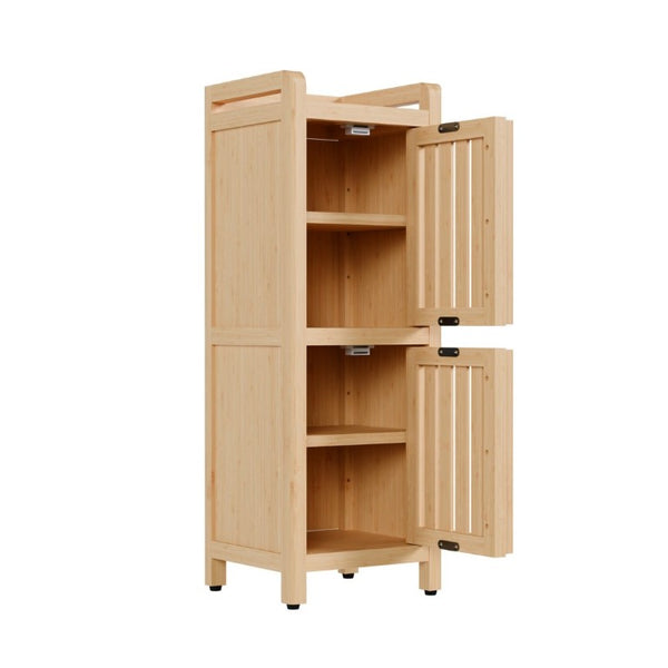 English Elm Slim Bamboo Low Cabinet Compact Organizer for Hallway Bedroom or Entryway Storage W2207P563295