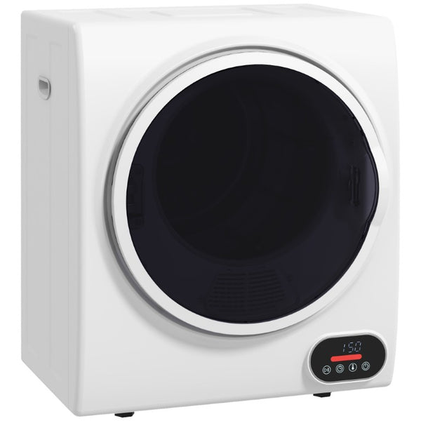 English Elm Homcom Compact Electric Dryer 850W Stainless Drum Front Load for Apartments and Dorms W2225P157931