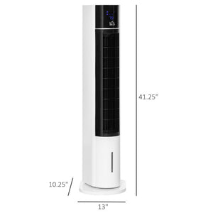 English Elm Homcom 42 Inch Tower Evaporative Cooler Fan Humidifier with Remote and LED Display W2225P173968