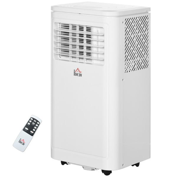 English Elm Homcom 8000 BTU Portable Air Conditioner with Remote Four Modes Self Evaporating White W2225P173985