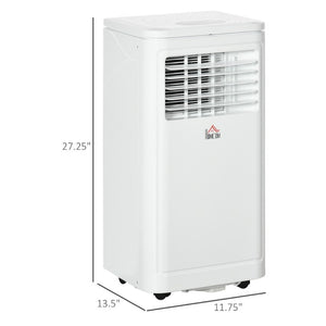 English Elm Homcom 8000 BTU Portable Air Conditioner with Remote Four Modes Self Evaporating White W2225P173985
